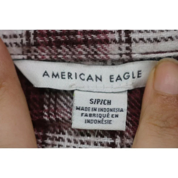 American Eagle Long Sleeve Fleece Button Down Top-Size S/P-New with Tags-Soft - Picture 4 of 8